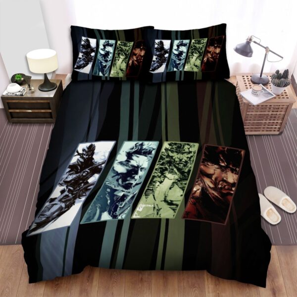 Metal Gear Solid Four Big Boss Versions Bed Sheets Spread Duvet Cover Bedding Set