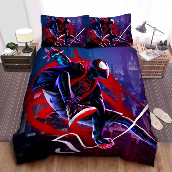 Miles Morales Spider Man Art Bed Sheets Spread Duvet Cover Bedding Set