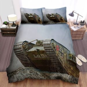 Military Weapon In Ww1 German Empire Tank The Black Cross On The Tank Bed Sheets Spread Duvet Cover Bedding Set