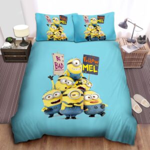 Minion In Despicable Me Follow Mel Bed Sheets Spread Duvet Cover Bedding Set