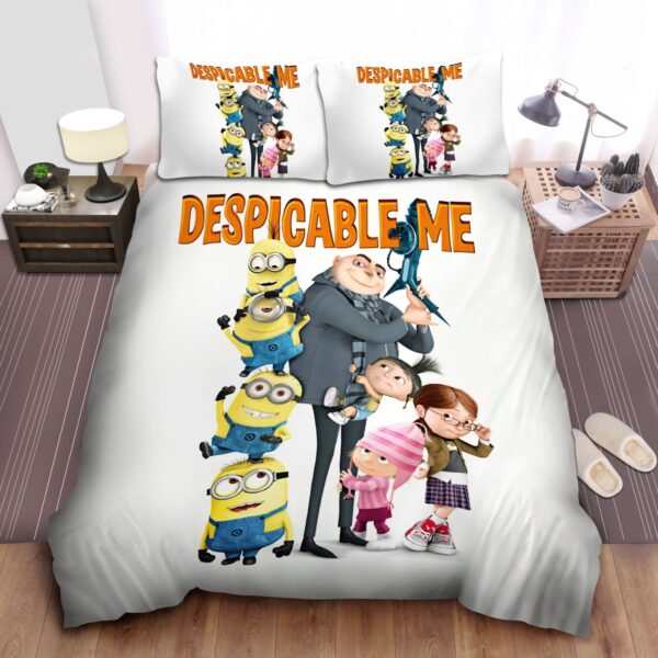 Minion In Despicable Me Grus Daughter Bed Sheets Spread Comforter Duvet Cover Bedding Set