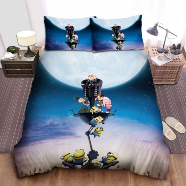 Minion In Despicable Me Grus Friends Bed Sheets Spread Comforter Duvet Cover Bedding Set