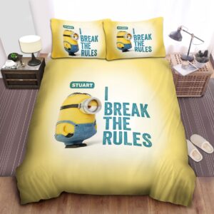 Minion In Despicable Me I Break The Rule Bed Sheets Spread Comforter Duvet Cover Bedding Set