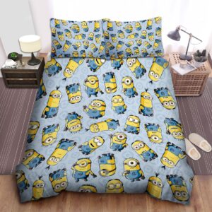 Minion In Despicable Me Minions Pattern Bed Sheets Spread Duvet Cover Bedding Set