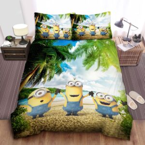 Minion In Despicable Me On The Beach Bed Sheets Spread Duvet Cover Bedding Set