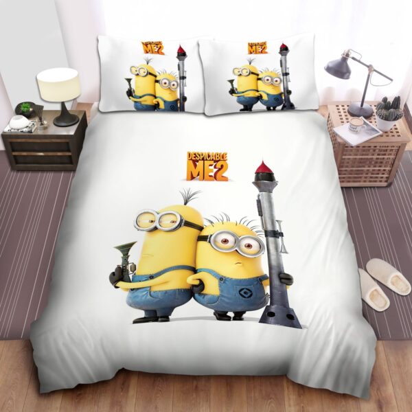 Minion In Despicable Me Rocket Minion Bed Sheets Spread Duvet Cover Bedding Set
