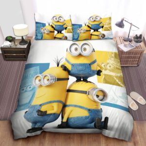 Minion In Despicable Me Standing On The Head Bed Sheets Spread Duvet Cover Bedding Set