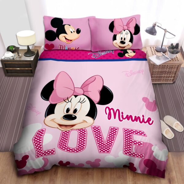 Minnie Mouse Love Bedding Duvet Cover Pillow Cases