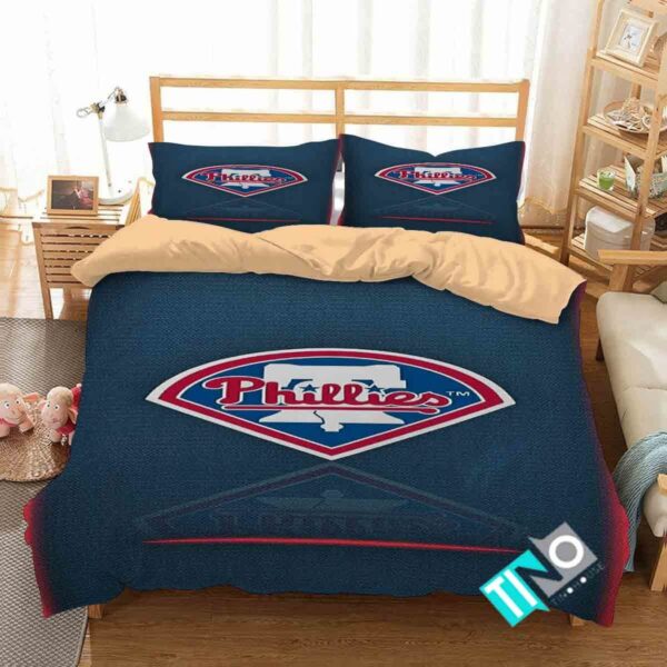 Mlb Philadelphia Phillies 3 Logo 3d Duvet Cover Bedding Set