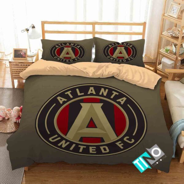 Mls Atlanta United Fc 1 Logo 3d Duvet Cover Bedding Set
