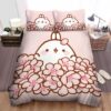 Molang Among Flowers Bed Sheets Spread Duvet Cover Bedding Set