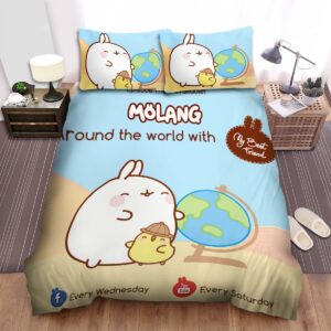 Molang Episode 1 Bed Sheets Spread Duvet Cover Bedding Set