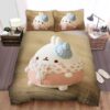 Molang Monday Clothes Bed Sheets Spread Duvet Cover Bedding Set