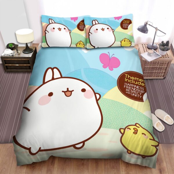 Molang Season 1 Bed Sheets Spread Duvet Cover Bedding Set