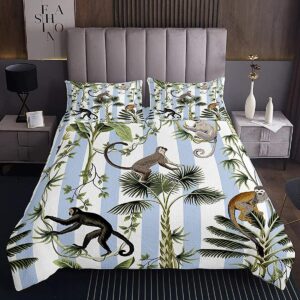 Monkey In Forest Bed Sheets Duvet Cover Bedding Set