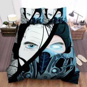 Mortal Kombat 2021 Movie Sub Zero Art Bed Sheets Spread Duvet Cover Bedding Set
