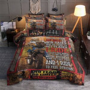 Motocross I Ride To Feel Strong Bedding Set Duvet Cover Pillow Cases