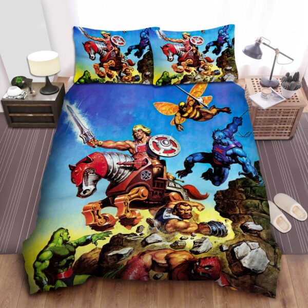 Motu He Man Bed Sheets Spread Duvet Cover Bedding Set