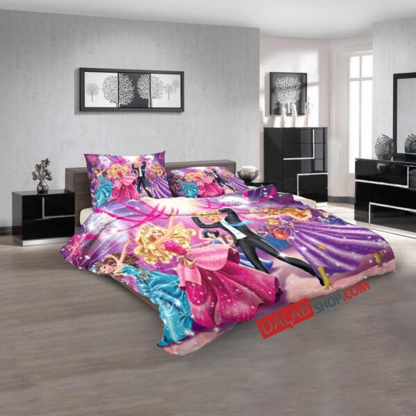 Movie Barbie Princess Charm School N 3d Duvet Cover Bedroom Sets Bedding Set