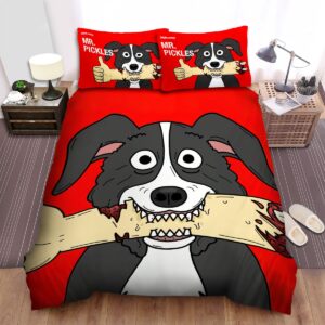 Mr Pickles Holding A Broken Arm In His Mouth Bed Sheets Spread Duvet Cover Bedding Set