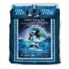 Mr and Mrs Dolphin Bed Sheets Spread Comforter Duvet Cover Bedding Set