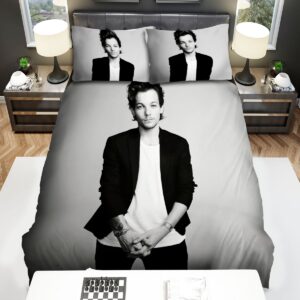 Music Louis Tomlinson In Black Suit Bed Sheets Spread Duvet Cover Bedding Set