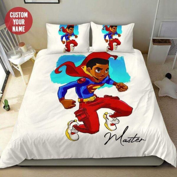 My Baby Boy Is A Super Man Personalized Custom Name Duvet Cover Bedding Set