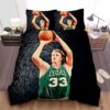 Nba Legend Larry Bird Shot Painting Bed Sheet Spread Comforter Duvet Cover Bedding Set