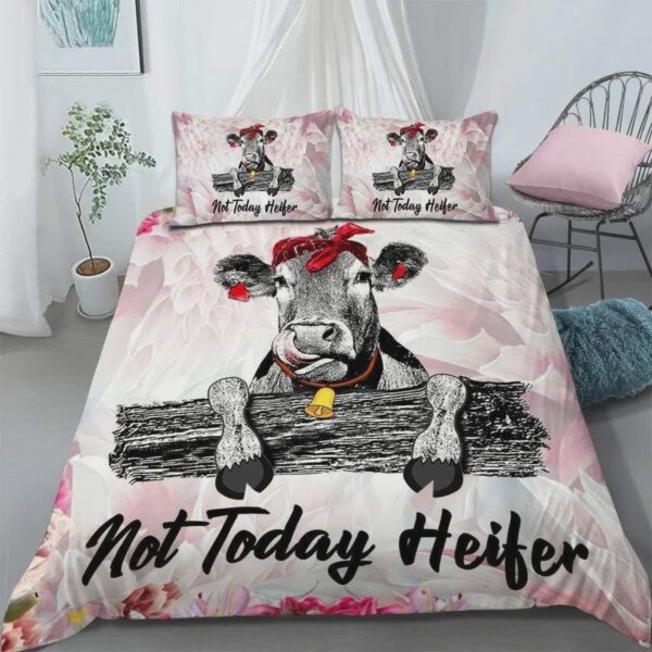Not today Heifer Cow Duvet Cover Bedding Set