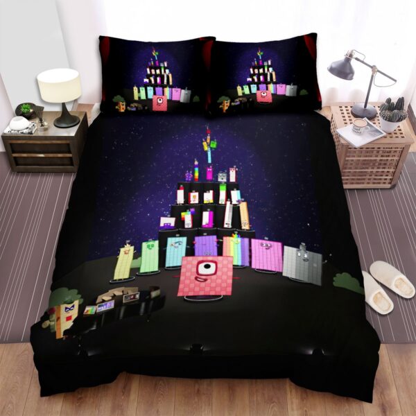 Numberblocks Group On Stage Bed Sheets Spread Duvet Cover Bedding Set