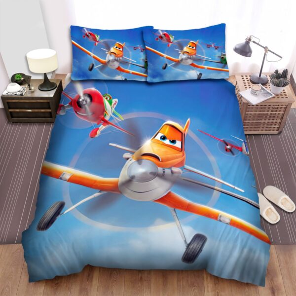 Planes Racing Scene Bed Sheets Spread Duvet Cover Bedding Set