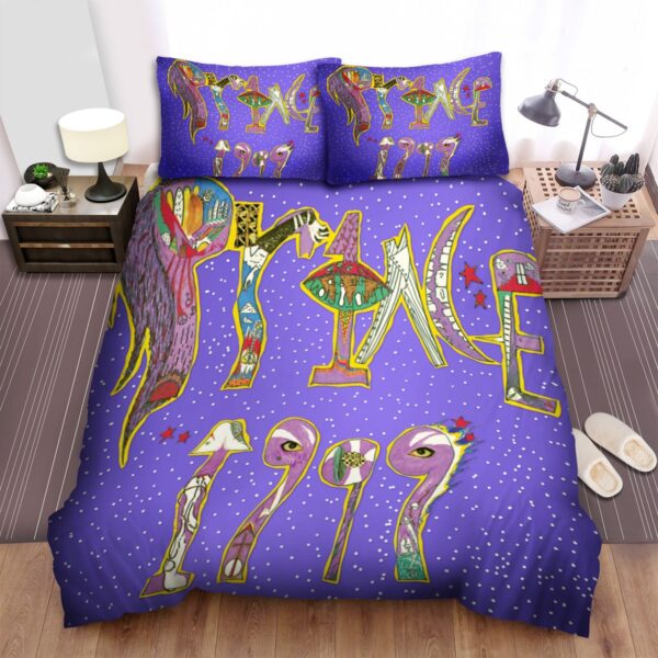 Prince 1999 Album Cover Bed Sheets Spread Duvet Cover Bedding Set