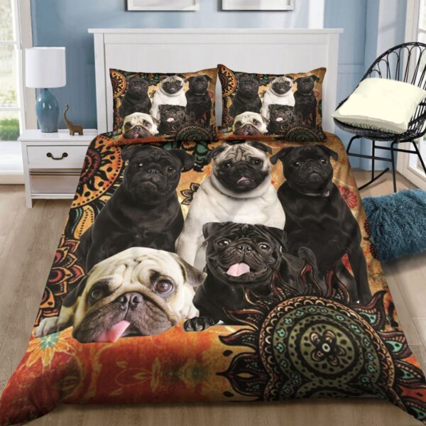 Pug Dogs Bed Sheets Spread Duvet Cover Bedding Set
