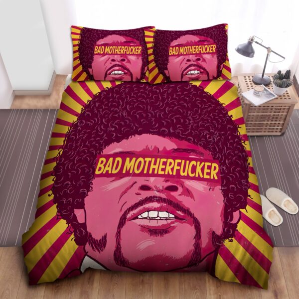 Pulp Fiction Jules Winnfield Bad MotherfuKer Wallet Scene Illustration Bed Sheets Spread Comforter Duvet Cover Bedding Set