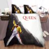 Queen Freddie Mercury Iconic Pose On Stage Bed Sheets Spread Duvet Cover Bedding Set