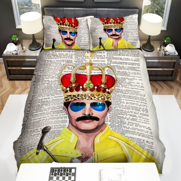 Queen Freddie Mercury In The Crown Bed Sheets Spread Duvet Cover Bedding Set