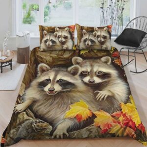 Raccoon Bed Sheets Spread Duvet Cover Bedding Set