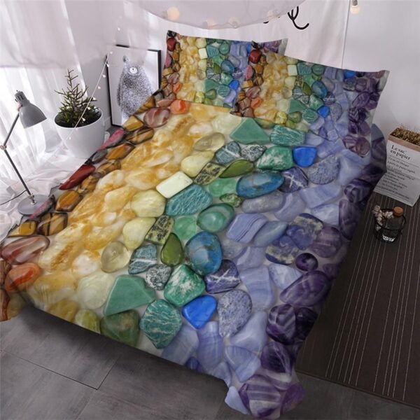 Rainbow Of Crystals Bed Sheets Spread Duvet Cover Bedding Set