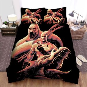 Rampage 2018 Movie Illustration Poster Bed Sheets Spread Duvet Cover Bedding Set