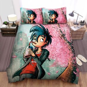 Randy Cunningham 9th Grade Ninja Randy Under Peach Tree Bed Sheets Spread Duvet Cover Bedding Set
