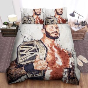Randy Orton And His Champion Belt Painting Bed Sheet Spread Duvet Cover Bedding Set