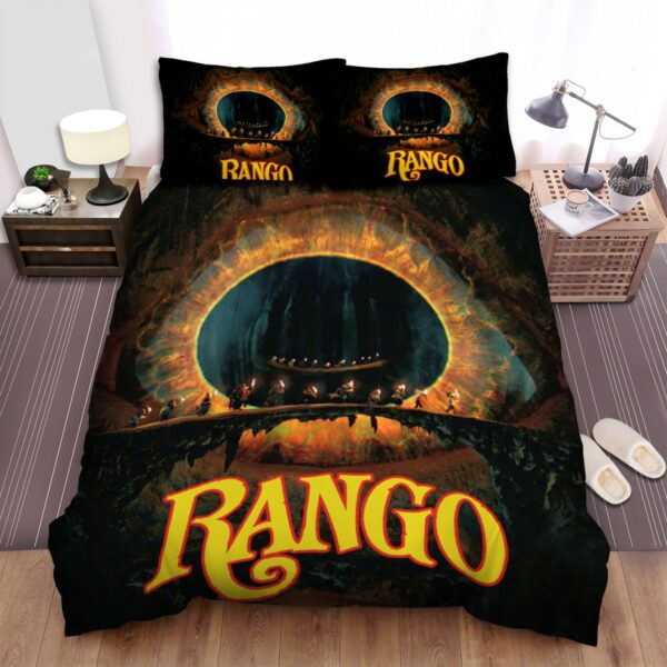 Rango And The Big Eye Bed Sheets Spread Duvet Cover Bedding Set