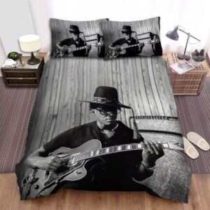 Raphael Saadiq Guitar Bed Sheets Spread Duvet Cover Bedding Set