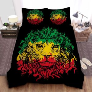 Rasta Ethiopian Flag Colors Bedding Set Duvet Cover Pillow Cases