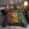 Rasta Lion Bedding Set Duvet Cover Pillow Cases