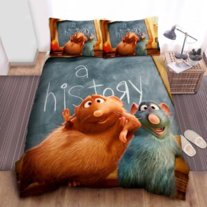 Ratatouille Remy Emile With History Board Bed Sheets Spread Duvet Cover Bedding Set