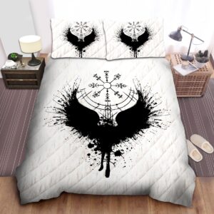Raven Vegvisir Viking Quilt Bedding Set