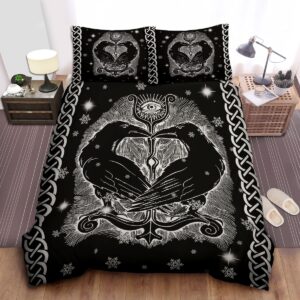 Raven Viking Bed Sheets Spread Duvet Cover Bedding Set Perfect Gifts For Raven Lover Gifts For Birthday Christmas Thanksgiving