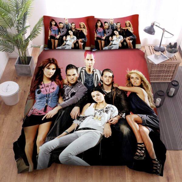 Rbd Band Red Background Bed Sheets Spread Duvet Cover Bedding Set