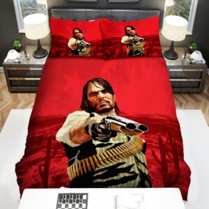 Red Dead Redemption John Marston In The Desert Bed Sheets Spread Duvet Cover Bedding Set
